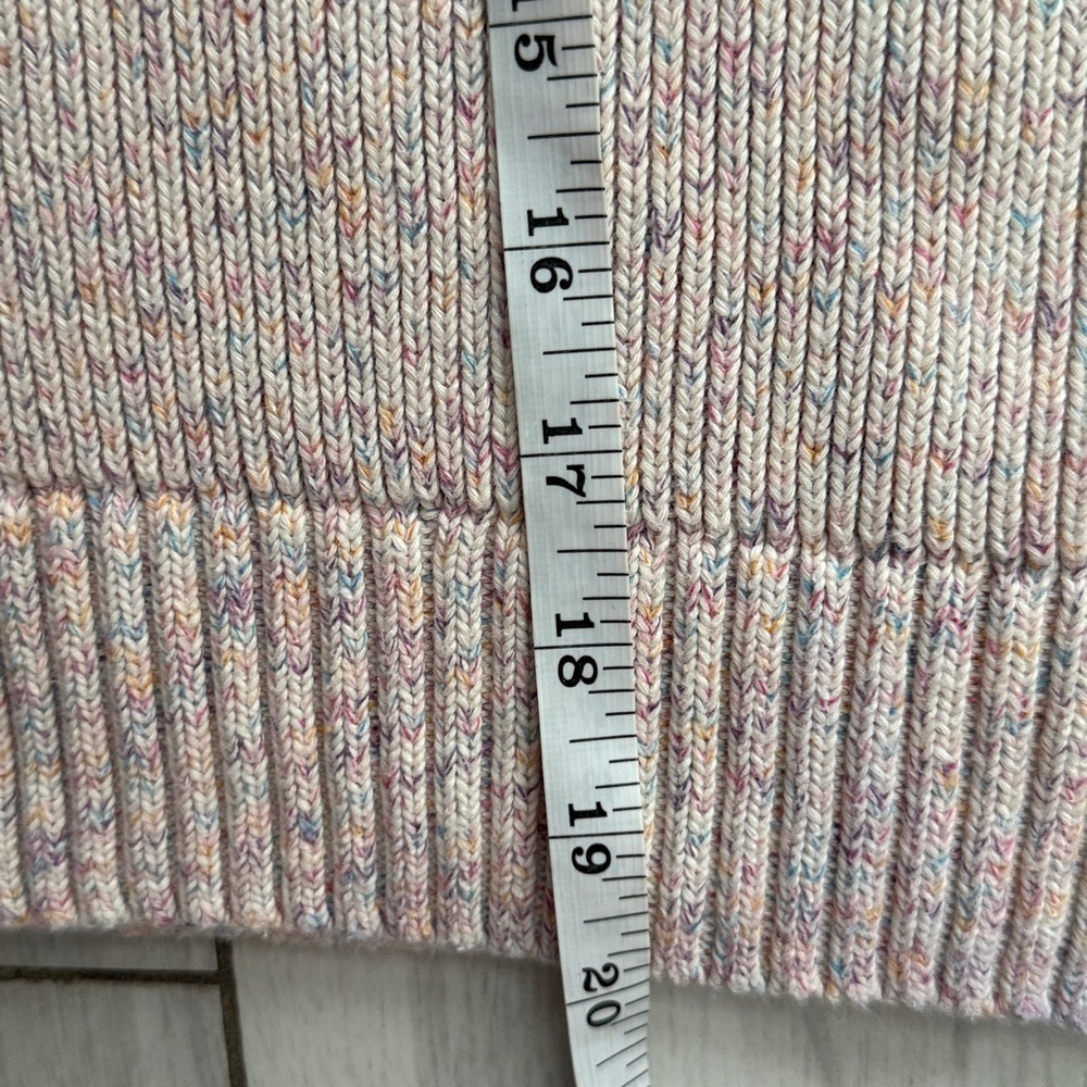 GAP Vintage Chunky Knit Sleeveless Turtleneck Sweater Vest Pink Small - Picture 6 of 7